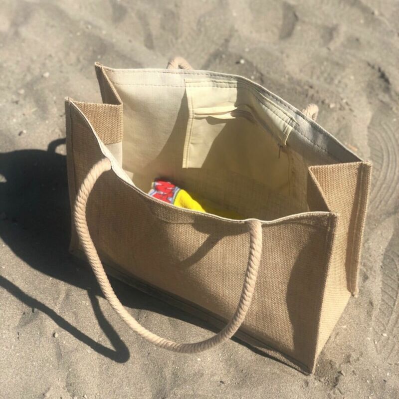 กระเป๋าชายหาดฟางกระเป๋าชายหาดขนาดใหญ่กว้างและกระเป๋าด้านในกระเป๋าชายหาดสไตล์และสะดวกสามารถ Fit 2-3ขนาดใหญ่ผ้าขนหนูตอนนี้ V