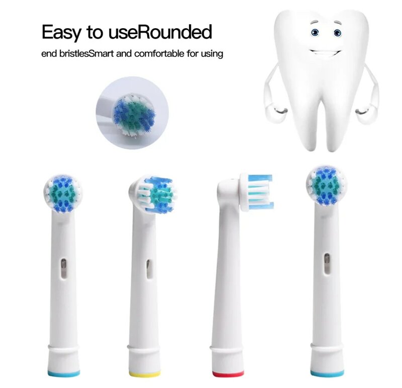 Têtes de brosse à dents électrique de remplacement, 4 pièces, Compatible avec Braun Oral B Trizone, balayage profond et vitalité