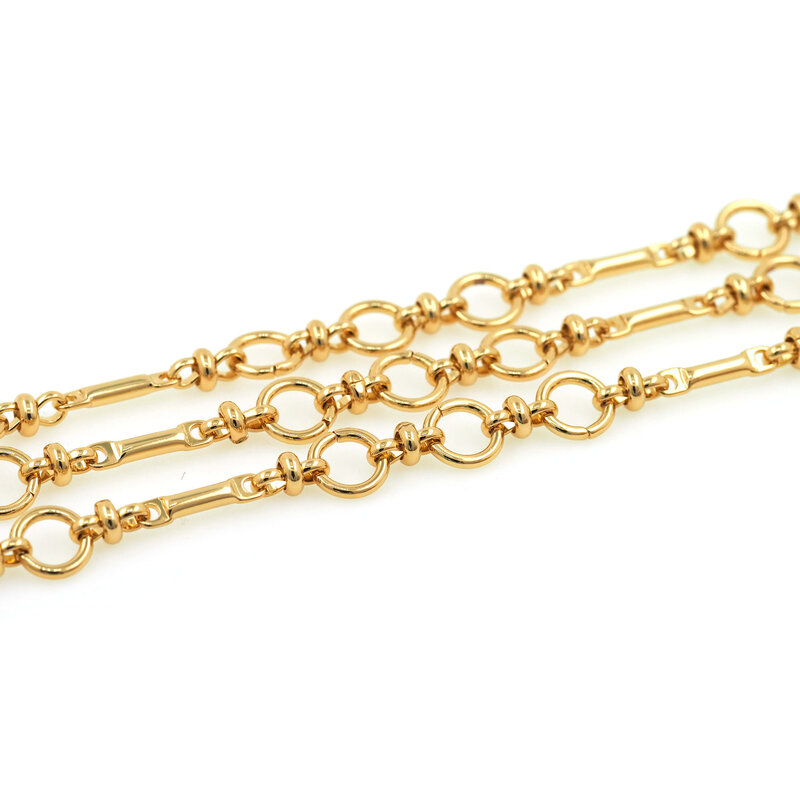 الرجال الذهب شغل فضفاض سلسلة السيدات سوار ذاتي الصنع قلادة صنع المجوهرات المواد O-شكل سلسلة شبه النهائي