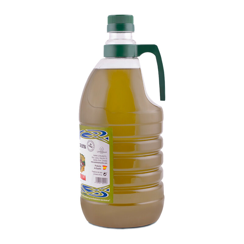 Dodatkowe oliwa virgin, Cortijo La Muralla, Arbequina odmiany, o pojemności 2 litrów Rafa, do zimnej ekstrakcji, AOVE 100% naturalne