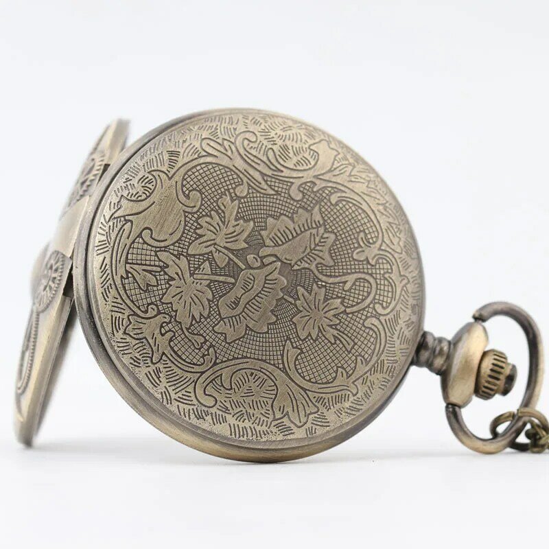 Liberalnej romantyzmu zegarki kieszonkowe Retro brąz Charm naszyjnik łańcuch wisiorek wykwintne kieszonkowy Steampunk i na łańcuszku Fob zegarki