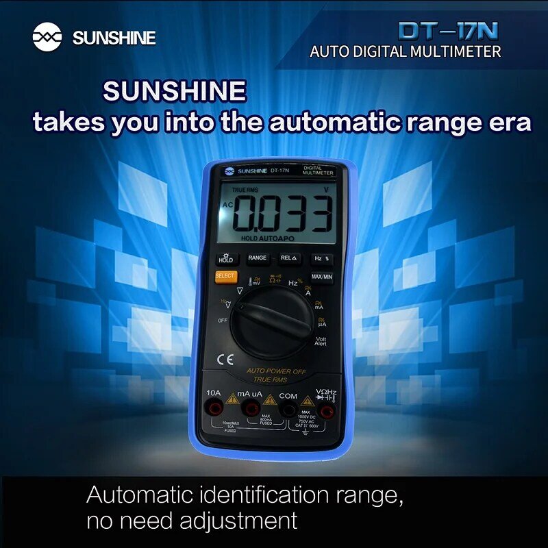 SUNSHINE dt 17n gamma multimetro display lcd multimetro multimetro digitale automatico è 35/6 Tester automatico per strumenti digitali