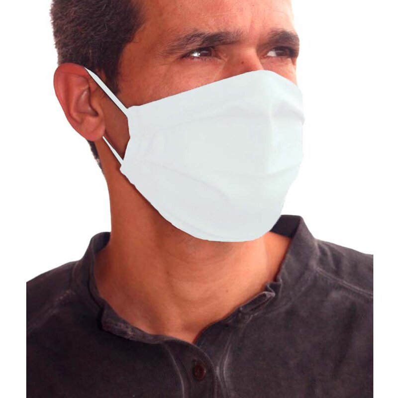 Black antivirus masks washable fabric plain colors, double layer cotton, adjustable mask, white, shipping from Spain