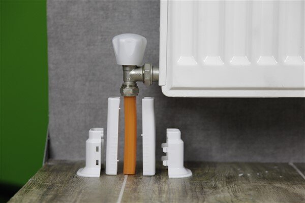 DIGISU-cubiertas de tubo de plástico para radiadores de PANEL, color blanco