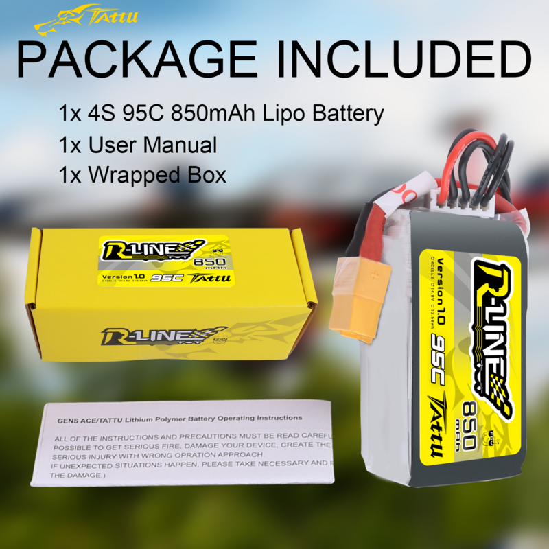 Lipo-Batterie 4s tataryrline pour importateur FPV, 850mAh, 14.8V, 95C, compte à 30, compte à 60, prise RC, 150 Racing, cadre quadrirotor multirotor