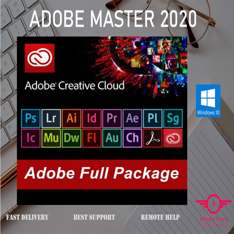 Adobe Creative Cloud 2021 Master Sammlung Windows | Volle Version | Lebensdauer Aktivierung | ️Multilingual