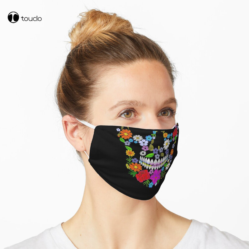 Floral Zucker Schädel Maske Gesicht Filter Tasche Tuch Reusable Waschbar