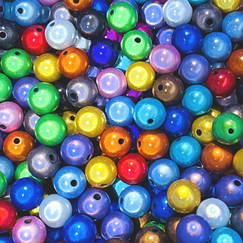 Perline riflettenti all'ingrosso 3D Illusion Miracle Beads 4-30mm ricamo perline acriliche per la creazione di braccialetti con collana di gioielli