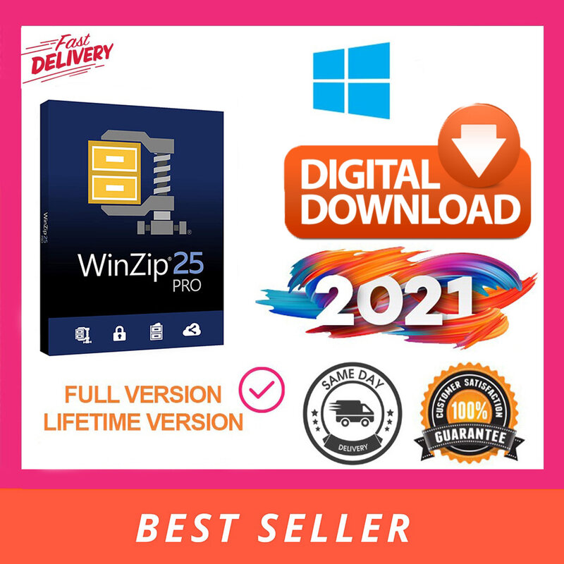 Winzip 25 Pro | Volledige Versie | Levenslange Activering Sleutel | Windows | Snelle Levering |