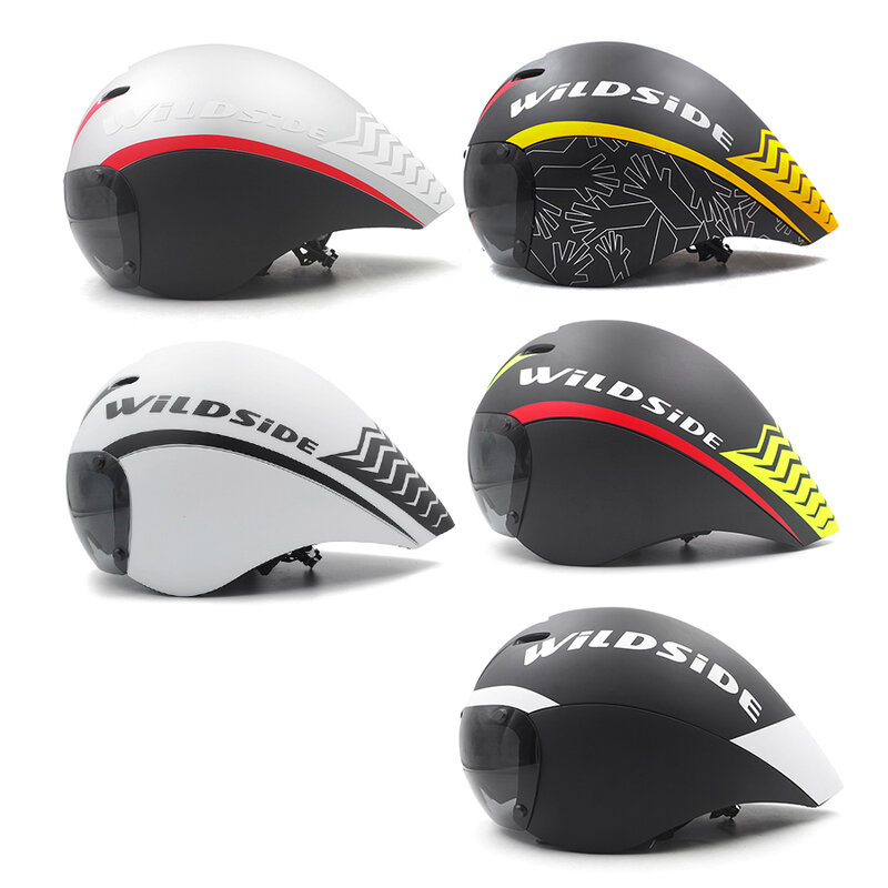TT-Casco de Ciclismo para hombre, gafas con lentes para triatlón, triaero, para bicicleta de carretera, Timetrial, accesorios para Ciclismo
