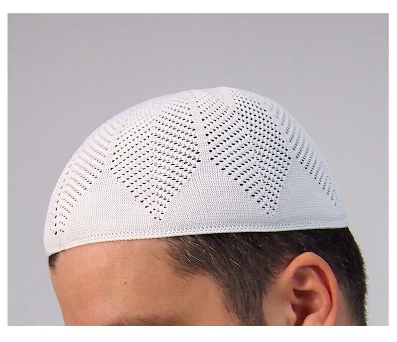 12 Pcs Men มุสลิมหมวกขายส่งผ้าฝ้ายถักหมวกกะโหลกศีรษะหมวกมุสลิมอิสลาม Takke หัวลำลองหมวก