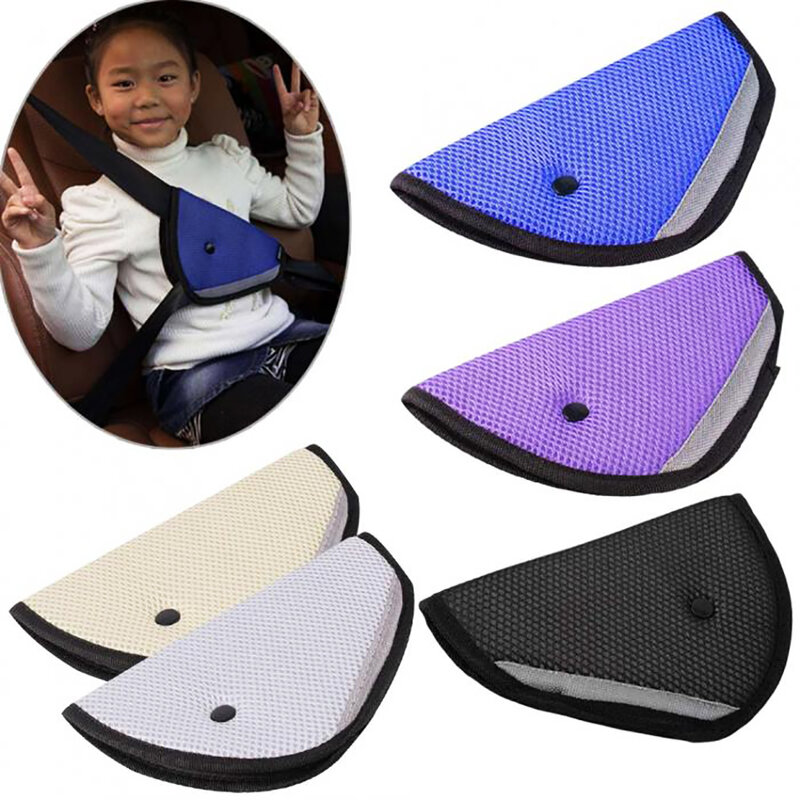 Adaptador de cinto de segurança infantil, 9 cores, almofadas