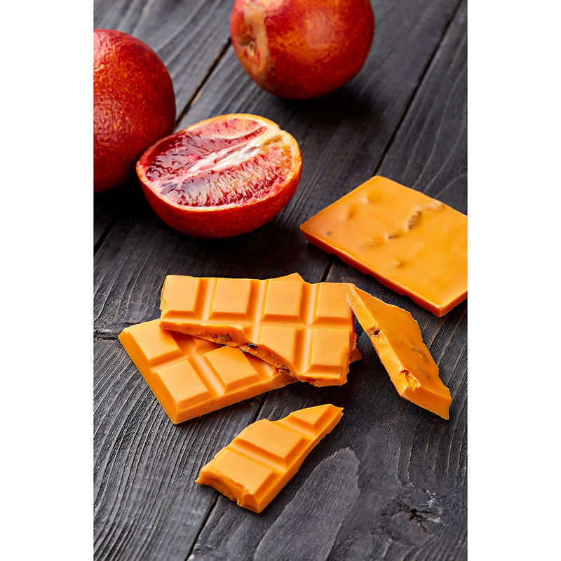 Schokolade mit orange saft und sanddorn rohe organische natürliche lactose-freies zucker-freies fliesen 100 gramm