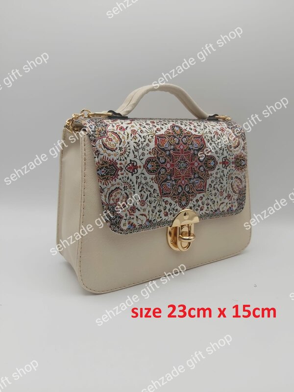 Turkish Female Accessories Top-handle Traditional Authentic Handbag Kilim Carpet Design Zipper Shoulder Bag For Women Teenage