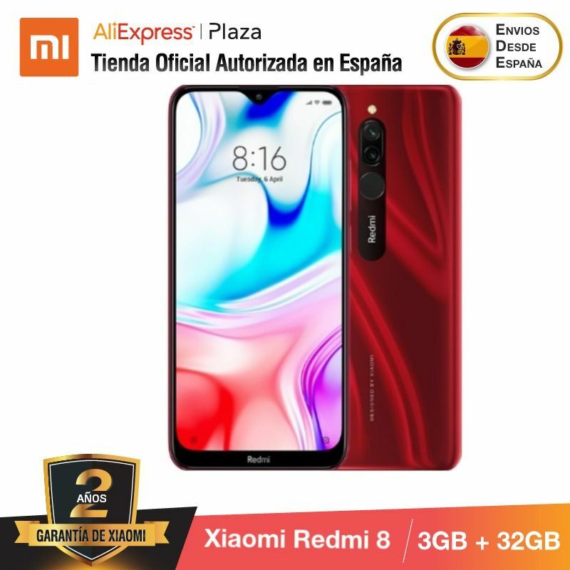 Xiaomi Redmi 8 (32GB ROM con 3GB RAM, Cámara de 12MP, Android, Nuevo, Móvil) [Teléfono Móvil Versión Global para España] redmi8
