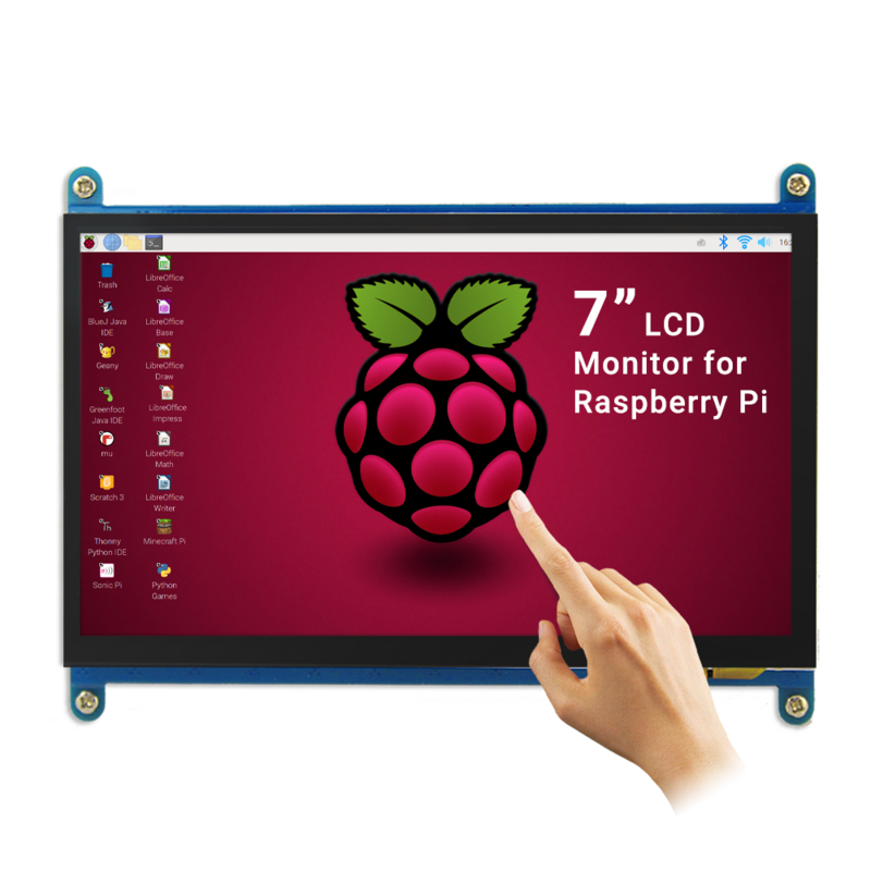 Elecrow Raspberry Pi Displays 7 Inch Capacitive Touch Screen HD LCD TFT 1024X600 Monitor 7inch RPI Display for Raspberry pi