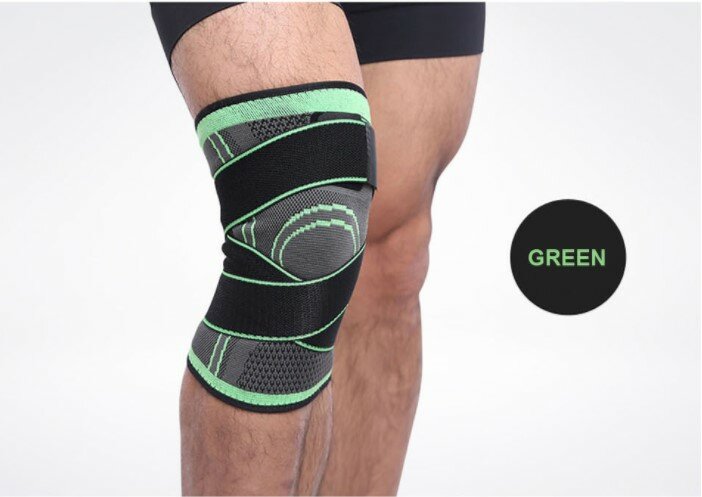 1個ラップサポートプロ保護スポーツ膝パッド通気性包帯ラップブレースバスケットボールテニスサイクリングクッション