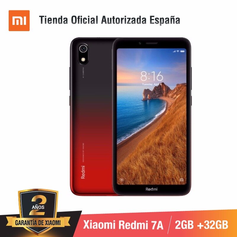 Xiaomi Redmi 7A (32GB ROM con 2GB RAM, Camara de 13MP + 5 MP, Android, Nuevo, Móvil) [Teléfono Móvil Versión Global para España]