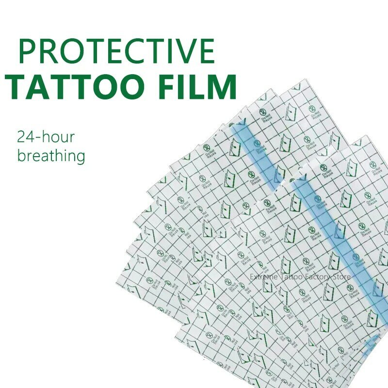 Película impermeable para el cuidado posterior del tatuaje, protector para la curación de la piel, vendajes adhesivos transpirables, herramienta de parche de tatuaje de reparación de varios tamaños