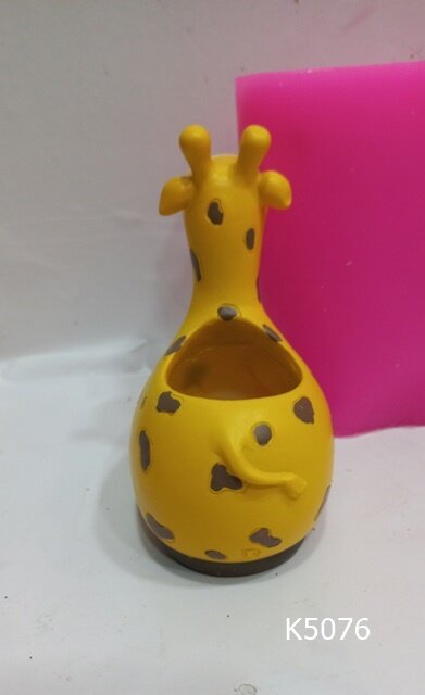 Molde de silicona para maceta de jirafa diy, arcilla, flor, adorno, decoración, decoración, hogar, hecho a mano, modelado, pastel, pastelería, masa de azúcar
