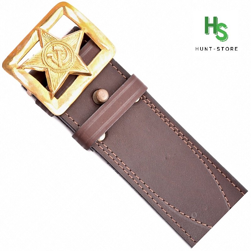 Genuine leather army belt, Italian accessories without glare, does not ring "star" officer belt 50mm, 366 art