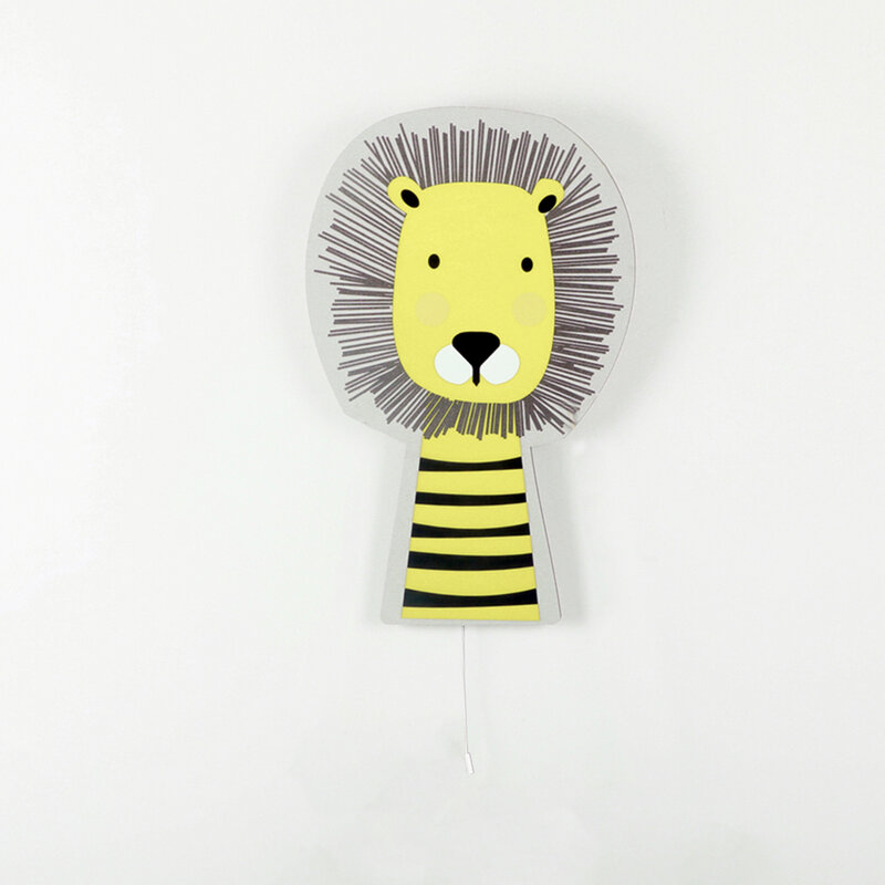 Lion ไม้ออกแบบโคมไฟตกแต่งห้องนอนโคมไฟ Led Light Night Light 2021รุ่น011