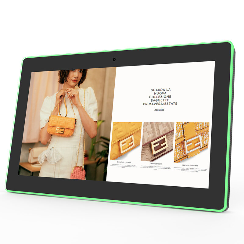 Pc Tablet PoE Android Dudukan Dinding 15.6 Inci dengan Indikator LED HEXA Core, 2GB DDR3, Flash 16GB, BT, Wifi, BT, Termasuk Braket