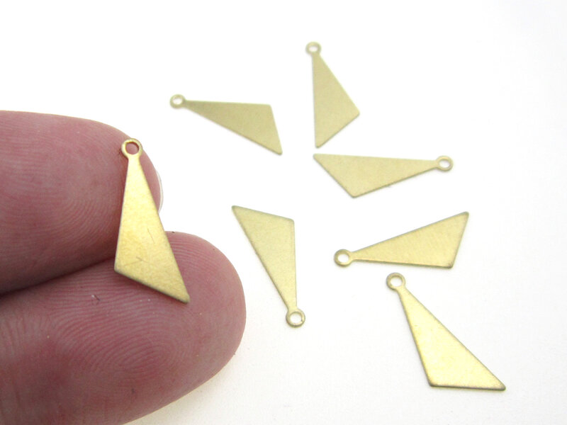 50pcs Brass Spike Charm, Brass Triangle Earrings, Earrings Findings, 16x5.6x0.6mm, Brass Dangle Earrings, Jewelry Findings R1488