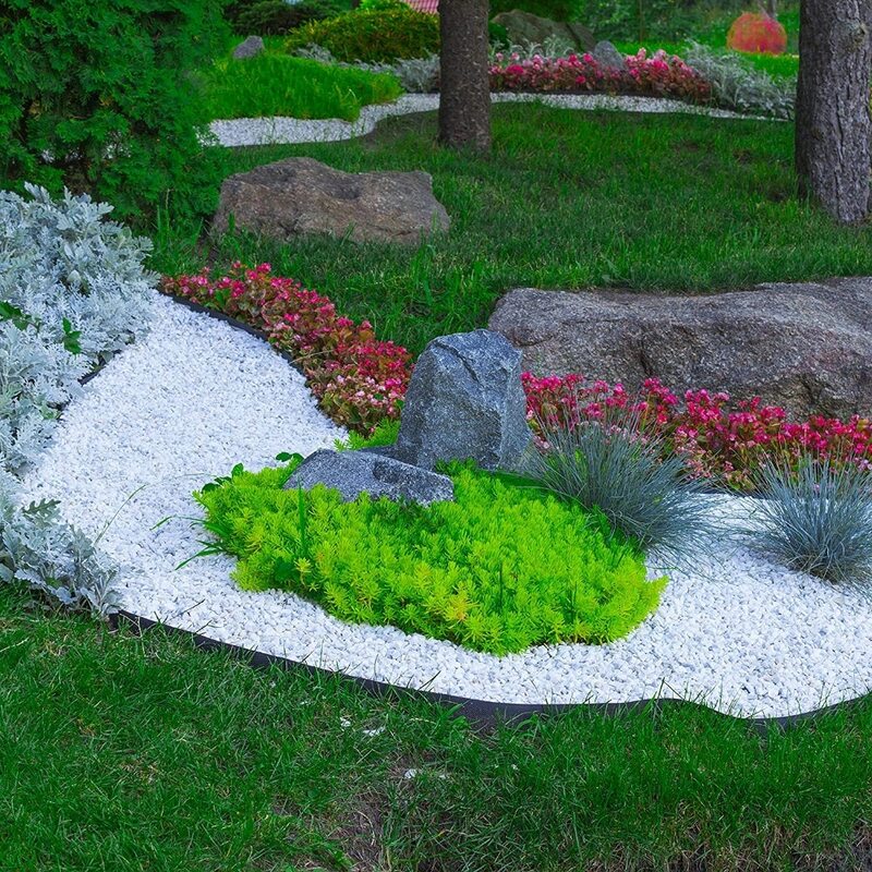 50m x 10cm plastikowe PE na trawnik ogrodowy ścieżka obramowanie obrzeża rolka Villa Park pejzaż z ogrodem obrzeża trawnik płot bordure de jardin