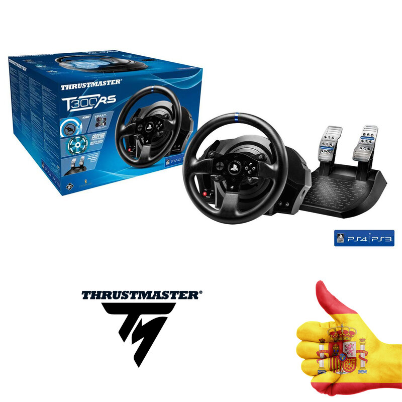 Thrustmaster T300 RS - Volante PS4 PS 3 PC - Force Feedback - Motor brushless de clase industrial - Licencia Oficial Playstation