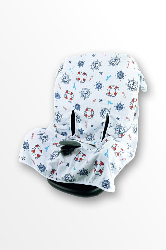 Housse de siège de voiture en mousseline de coton biologique, 24 couleurs et motifs différents, 100% coton pour nouveau-né, qualité fabriquée en turquie