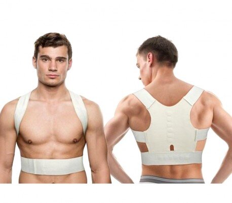 Apoio de cinta 12 ímãs para a correção de postura unissex ombros para trás