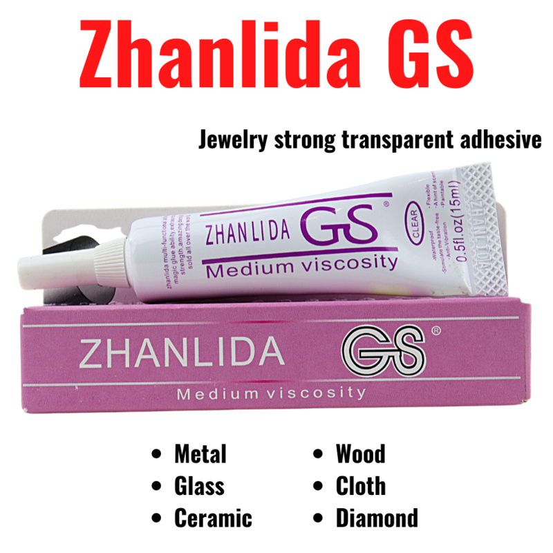 15ML Zhanlida GS trapano ad ago trasparente fatto a mano gioielli fai da te orecchino perla adesivo piccolo Gap scopo No Bond dita colla