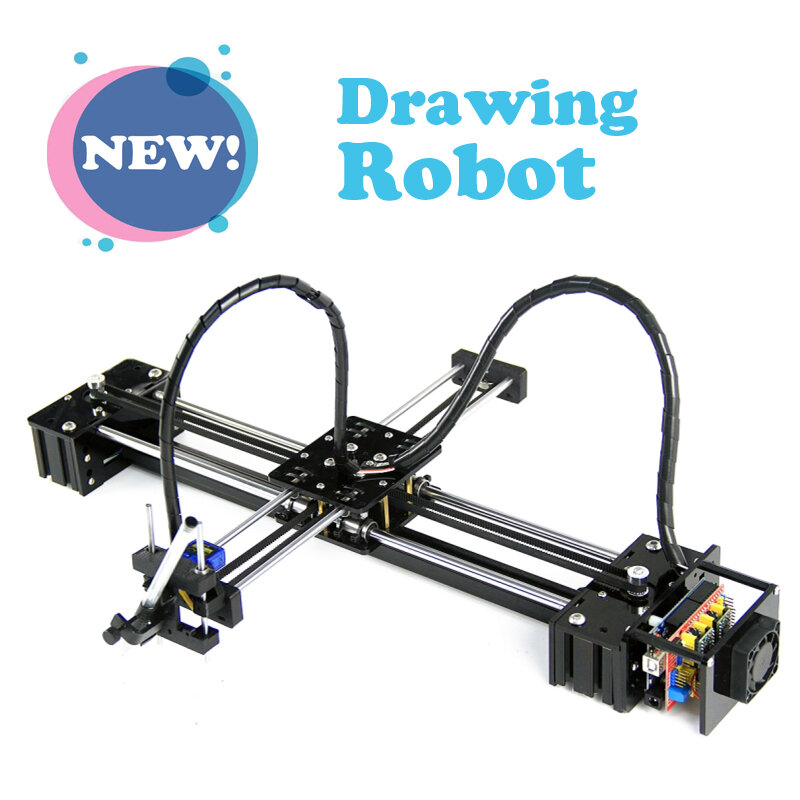 Fai da te LY Drawbot Pen Drawing writing Robot Machine Lettering Corexy XY-plotter Robot per CNC V3 Shield Drawing Toys