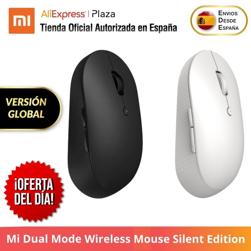 Xiaomi Mi Dual Mode Wireless Mouse Silent Edition,Bluetooth 2.4 GHz, Two Side Buttons Original Global Version