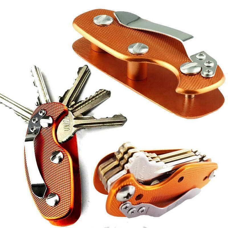Алюминиевый держатель для смарт-ключей, органайзер, папка с клипсой, портативный брелок для женщин и мужчин, карманный инструмент, подарки на день Святого Валентина