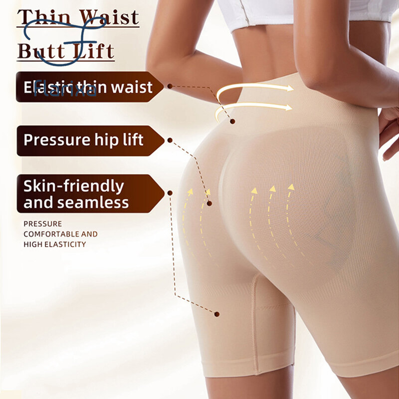 Flirixa bezszwowe spodnie ochronne szorty damskie wysokiej talii spodnie ciążowe po porodzie urządzenie do modelowania sylwetki komfort bokserki spódnica spodenki