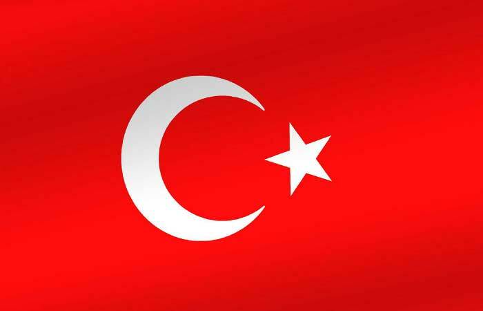 Flaga turcji wysokiej jakości tkanina wykonana w turcji