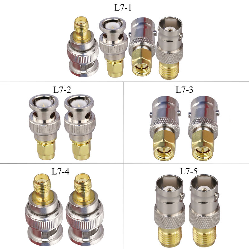 4pcs/lot 2pcs/lot BNC to SMA Connectors SMA BNC Adapter Male to Female for Antenna/Extension Cable SMA to BNC RF Connector Kits