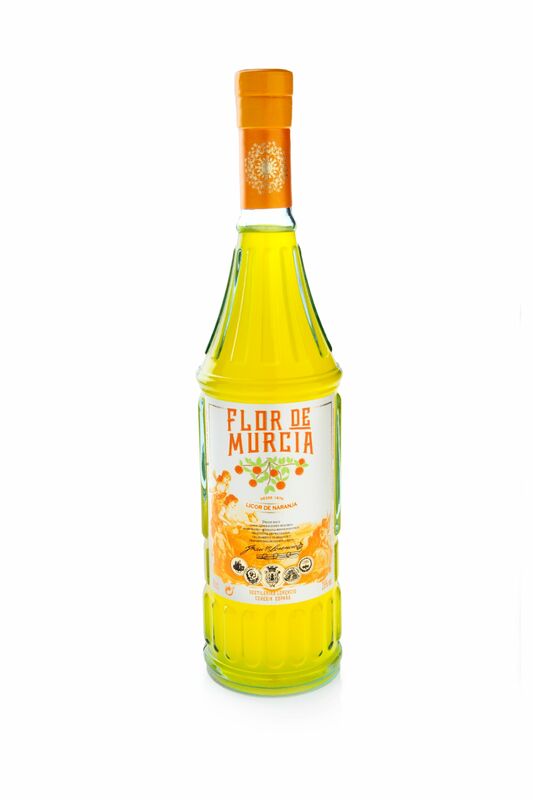 Licor de Naranja Flor de Murcia Botella 70 Cl. Grado alcohólico 25º