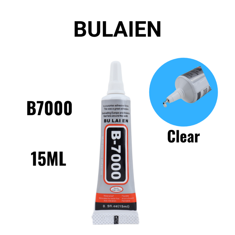 Bulaien B7000 15ML Clear ติดต่อโทรศัพท์ซ่อมกาว Universal พลาสติกหนังไม้กาว Precision Applicator Tip