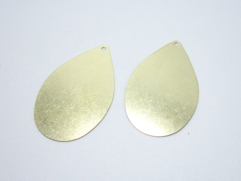 10pcs Teardrop Earring Charms, Drop Charm For Jewelry making, Brass Findings, Necklace Pendant, 41x25mm R1169