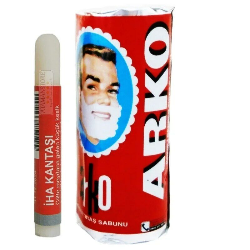 Arko Shaving Soap, Derby Usta Razor Blades, Alum Block, Alum Stick, Disposable Blood Stopper