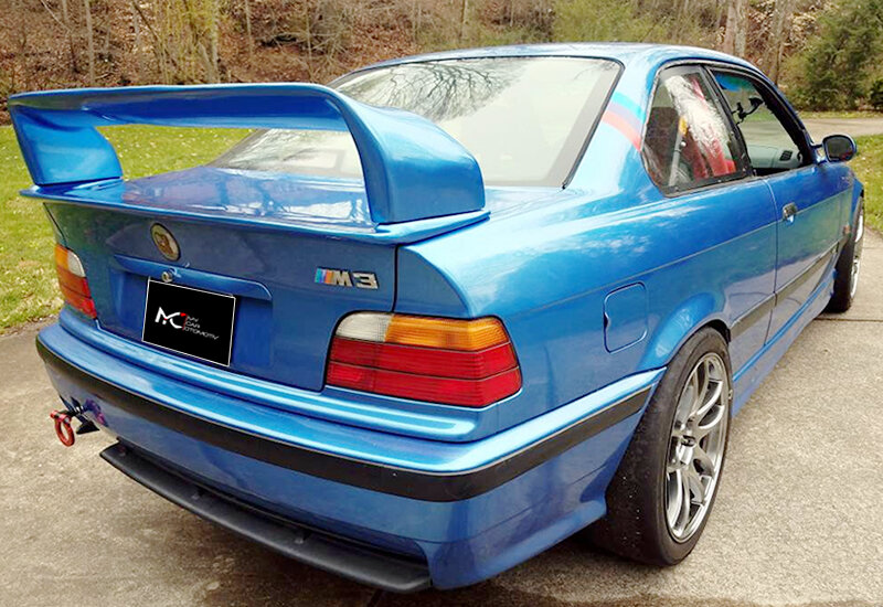 M3 GT V2สไตล์สำหรับ BMW E36 1990 + รุ่น A + อุปกรณ์เสริมรถยนต์ E36 Wing ปรับแต่งรถ Body ถ้วยสปอยเลอร์