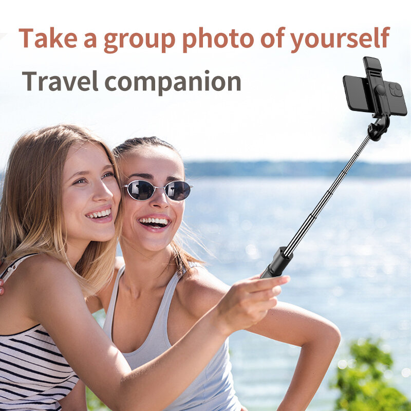 Trépied à selfie sans fil avec lumière d'appoint, obturateur Bluetooth, télécommande, monopode portable et pliable, téléphone intelligent, nouveau, 3 en 1