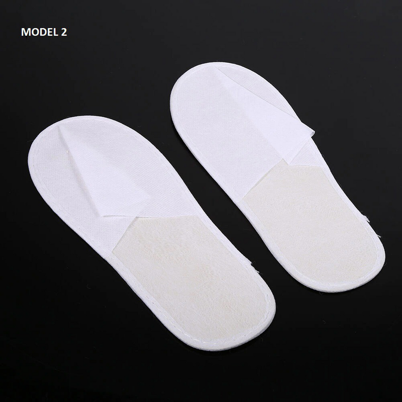 Disposable Slippers,100 Pairs Closed Toe Disposable Slippers Fit for Men and Women for Hotel, spa Guest , (White)