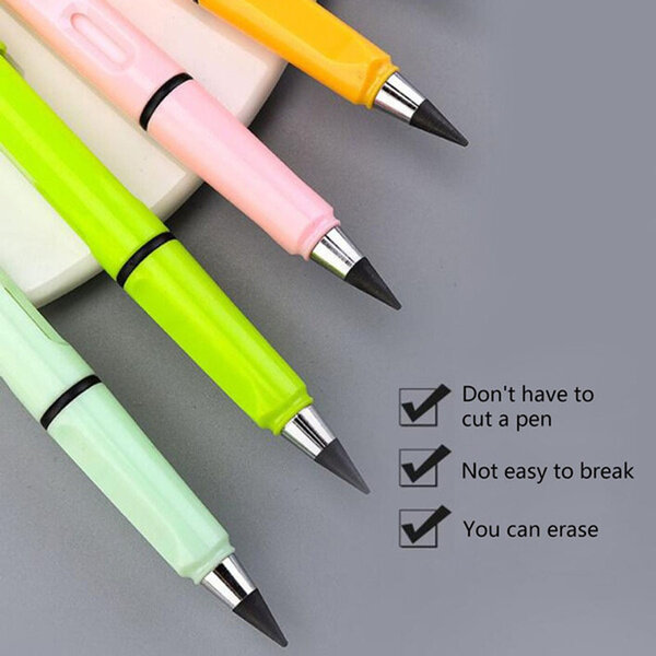 قلم رصاص قابل للمسح بدون حبر محمول قلم توقيع قابل للمسح قلم رصاص قابل لإعادة الاستخدام الأبدي لا شحذ