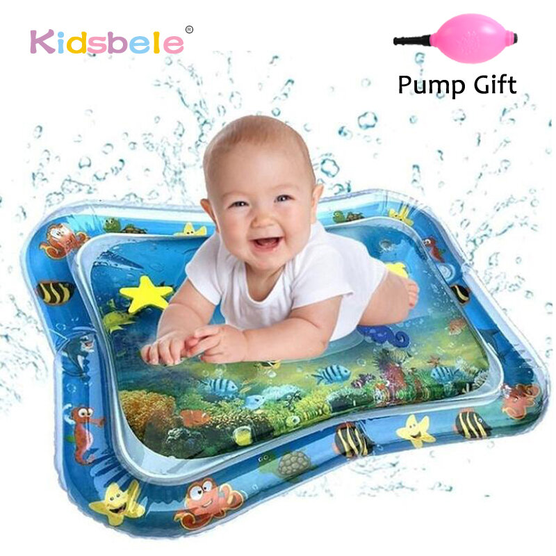 Água Play Mat para bebês, Tapete inflável para crianças, Seaworld Tapete para Infantil, Tummy Time Toys, Atividade divertida, PVC Playmat