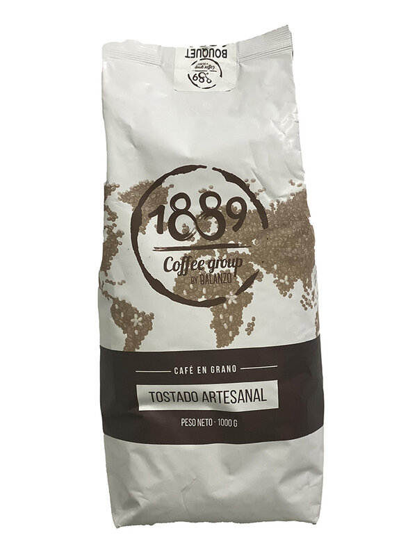 1889 Premium Blend กาแฟถั่วเมล็ดกาแฟคั่วอาราบิก้า100% หัตถกรรมแพ็ค1กก.