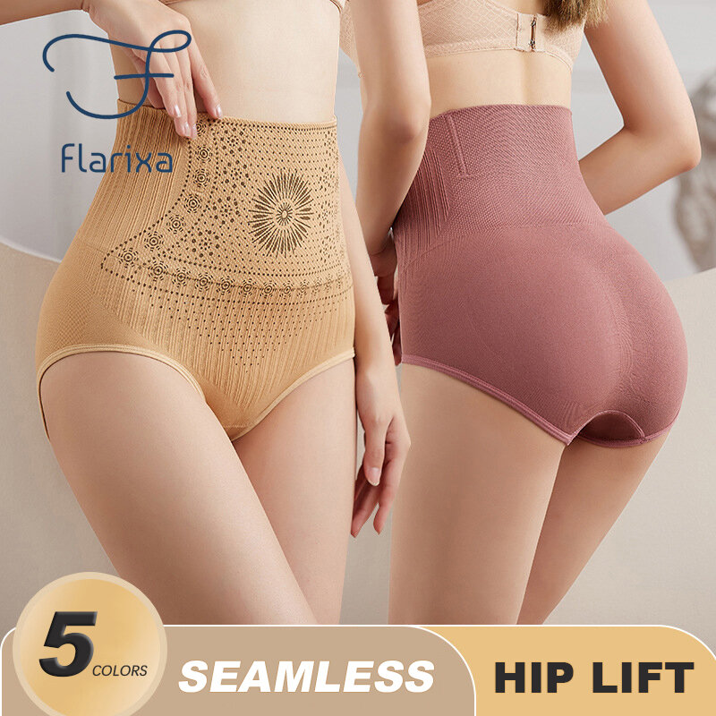 Flarixa ไม่มีรอยต่อกางเกงในสตรีสูงเอวท้องแบนกางเกง Body Shaping ชุดชั้นใน Comfort หลังคลอดกางเกง
